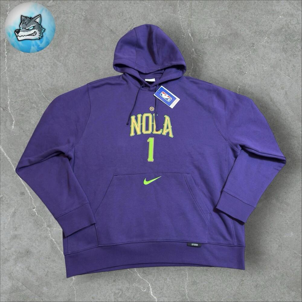 Zion Williamson New Orleans Pelicans Nike City Edition Hoodie Purple HQ3775-536